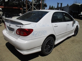 2007 TOYOTA COROLLA S WHITE 4DR 1.8L MT Z15989